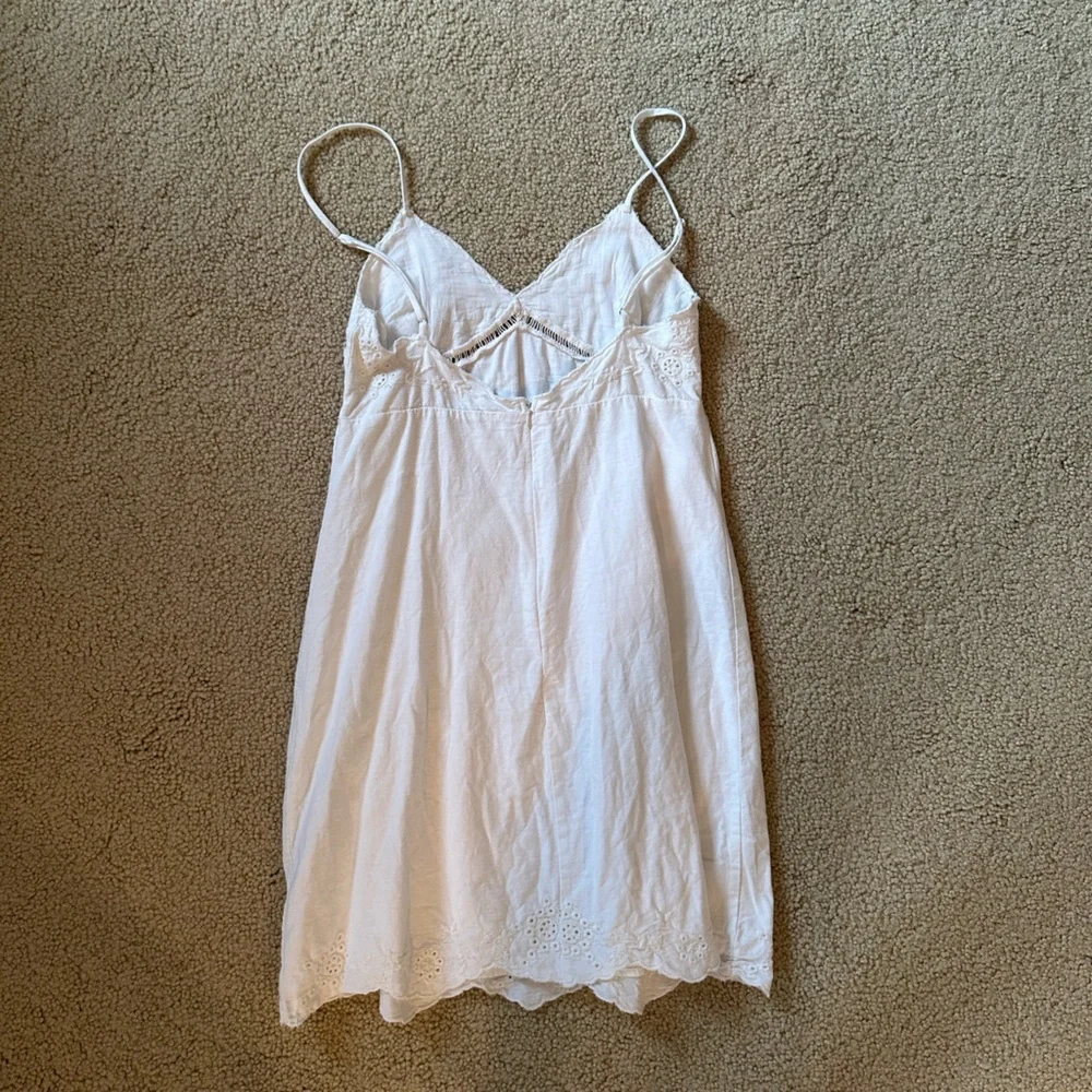 Zara White Lace Mini Dress - Picture 2 of 4